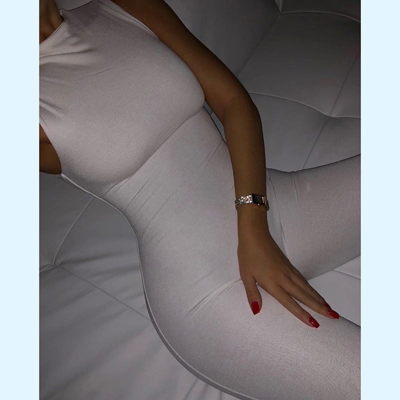 Slim Sleeveless Pencil Jumpsuit for Women Casual Fitness All Season Sporty Playsuit Activewear One Piece Clothing