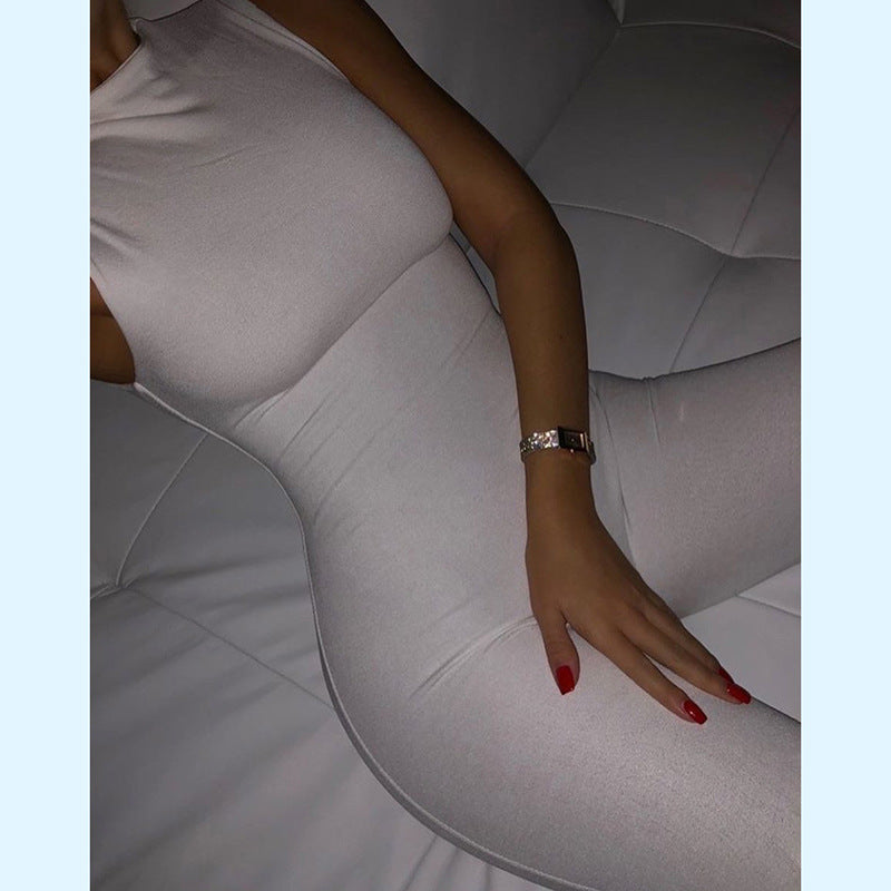 Slim Sleeveless Pencil Jumpsuit for Women Casual Fitness All Season Sporty Playsuit Activewear One Piece Clothing