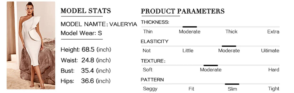 One Shoulder Black Bodycon Bandage Dress Midi For Party