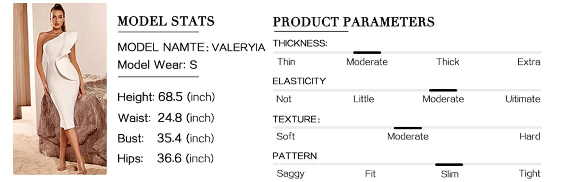 One Shoulder Black Bodycon Bandage Dress Midi For Party