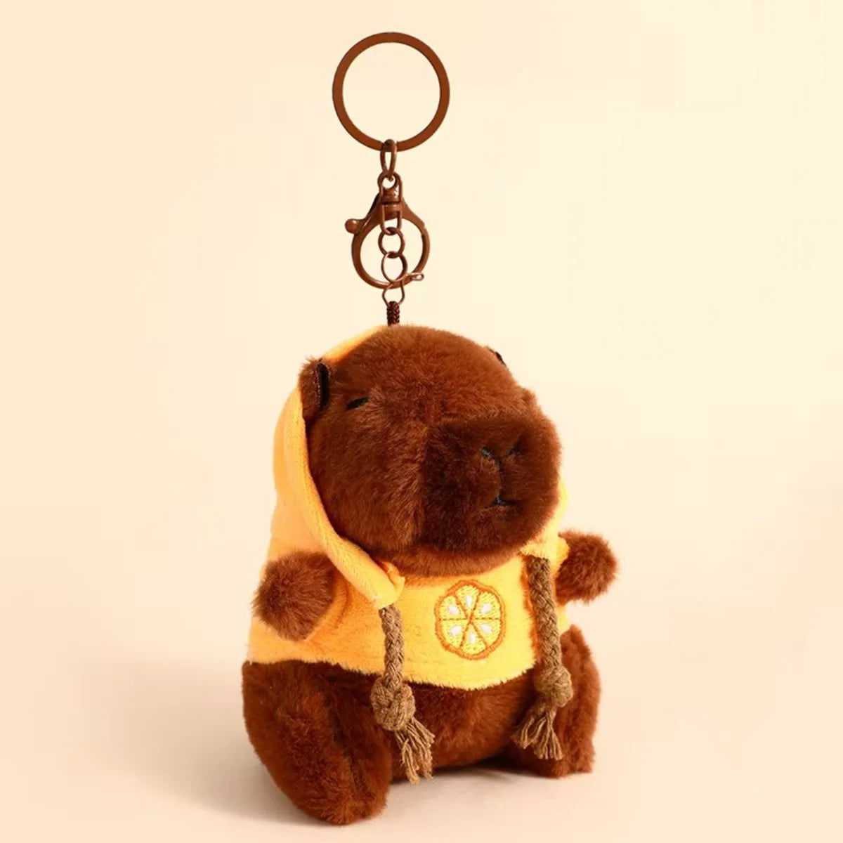 Cute Cartoon Capybara Plush Toy Keychain Pendant for Bags and Desktop Ornaments