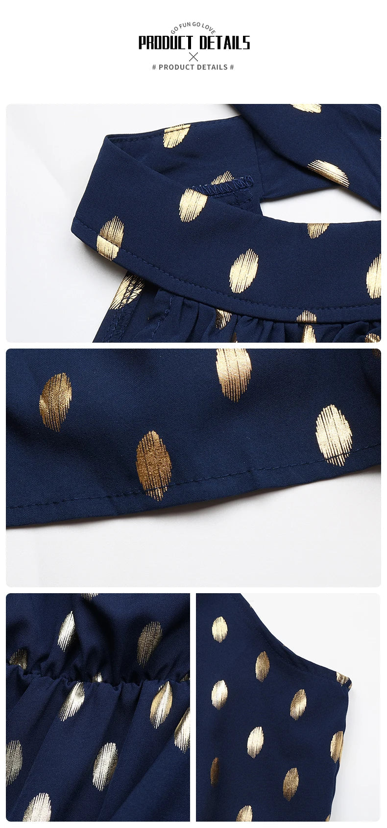 Sleeveless Dot Print Midi Dress With A Line Silhouette