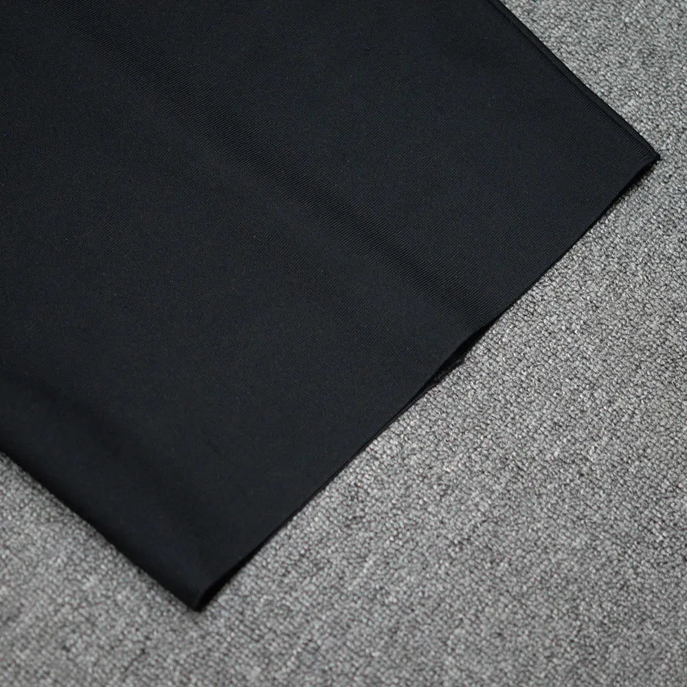 Off Shoulder Bandage Dress Women Lace Mesh Belt Midi Party