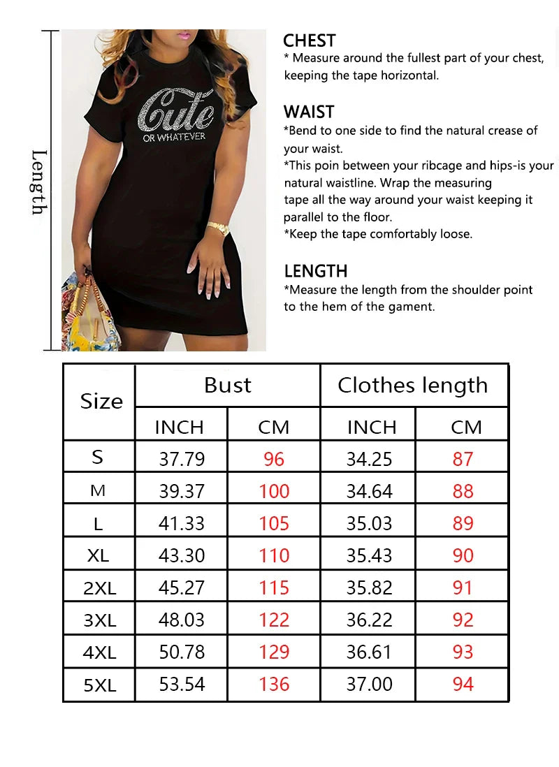 Letter Print T Shirt Dress For Women Crew Neck Short Sleeve