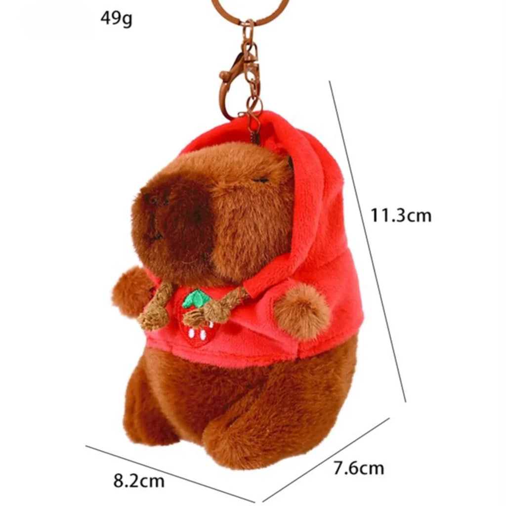 Cute Cartoon Capybara Plush Toy Keychain Pendant for Bags and Desktop Ornaments