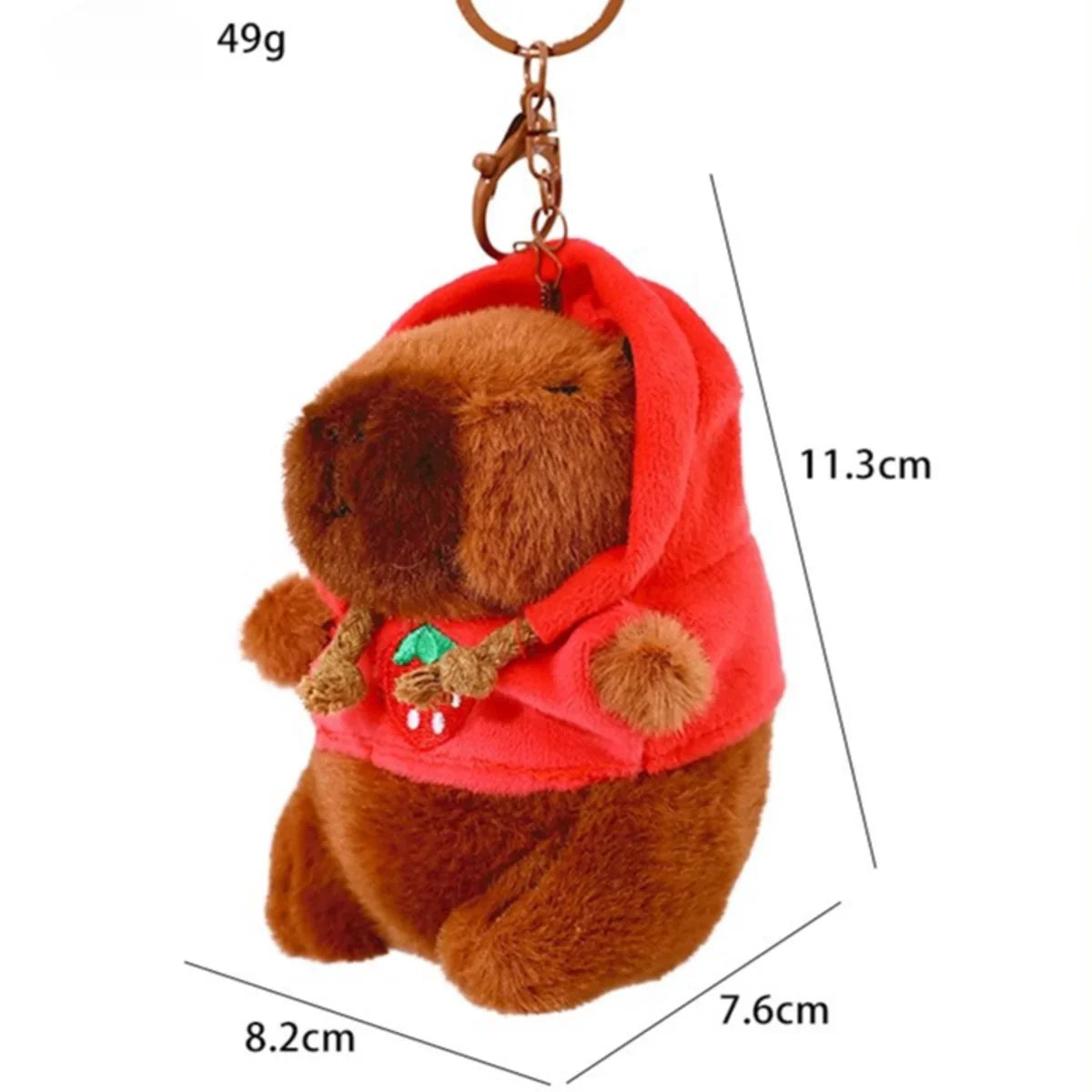 Cute Cartoon Capybara Plush Toy Keychain Pendant for Bags and Desktop Ornaments