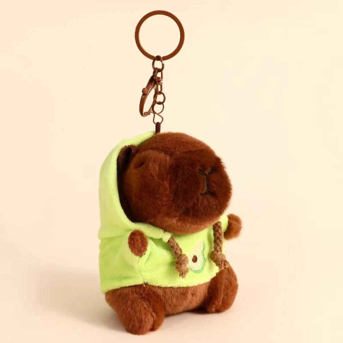 Cute Cartoon Capybara Plush Toy Keychain Pendant for Bags and Desktop Ornaments