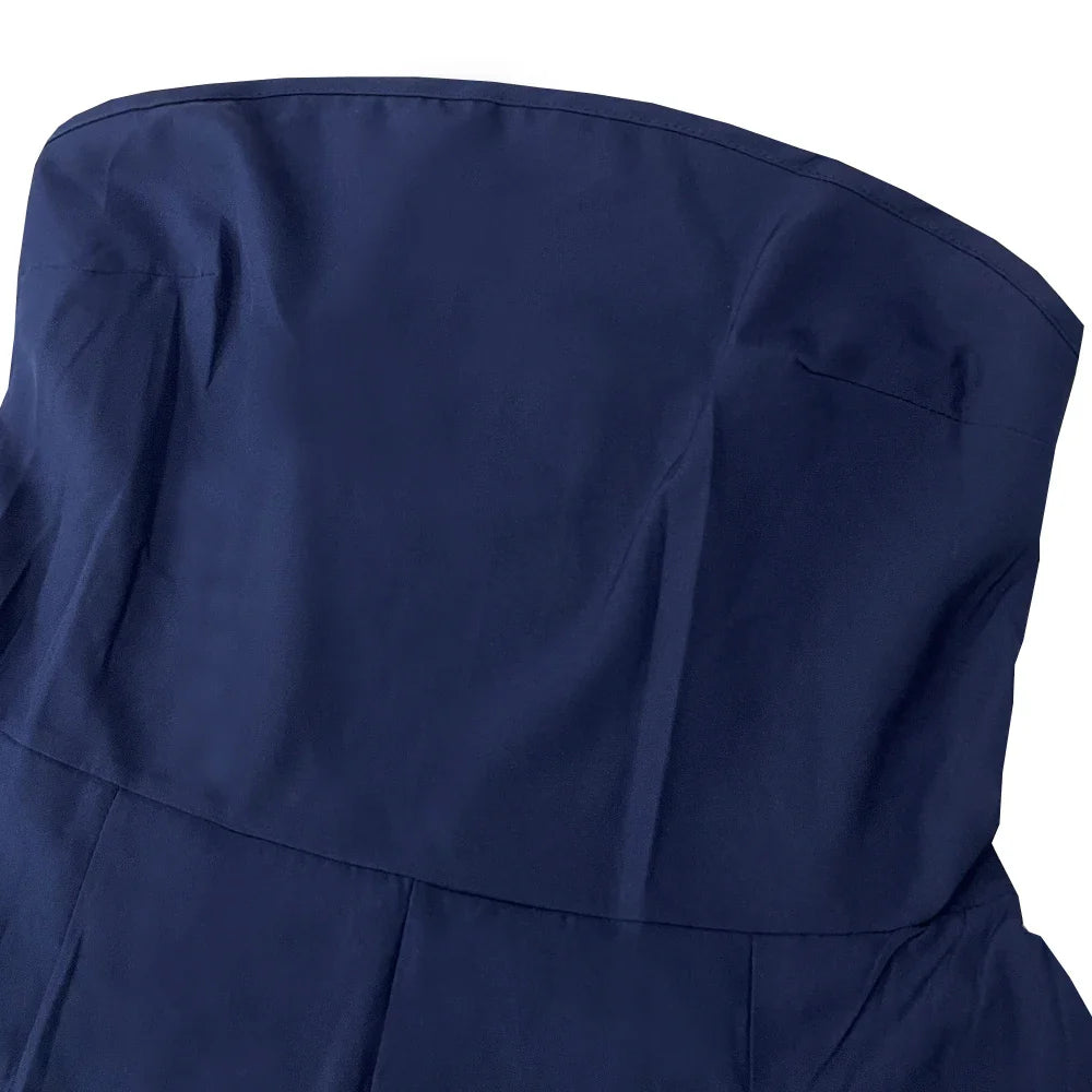 Elegant Women's Backless Off Shoulder Jumpsuit with Pockets Wide Leg Loose Fit Summer Overalls Casual Sexy Bodysuit