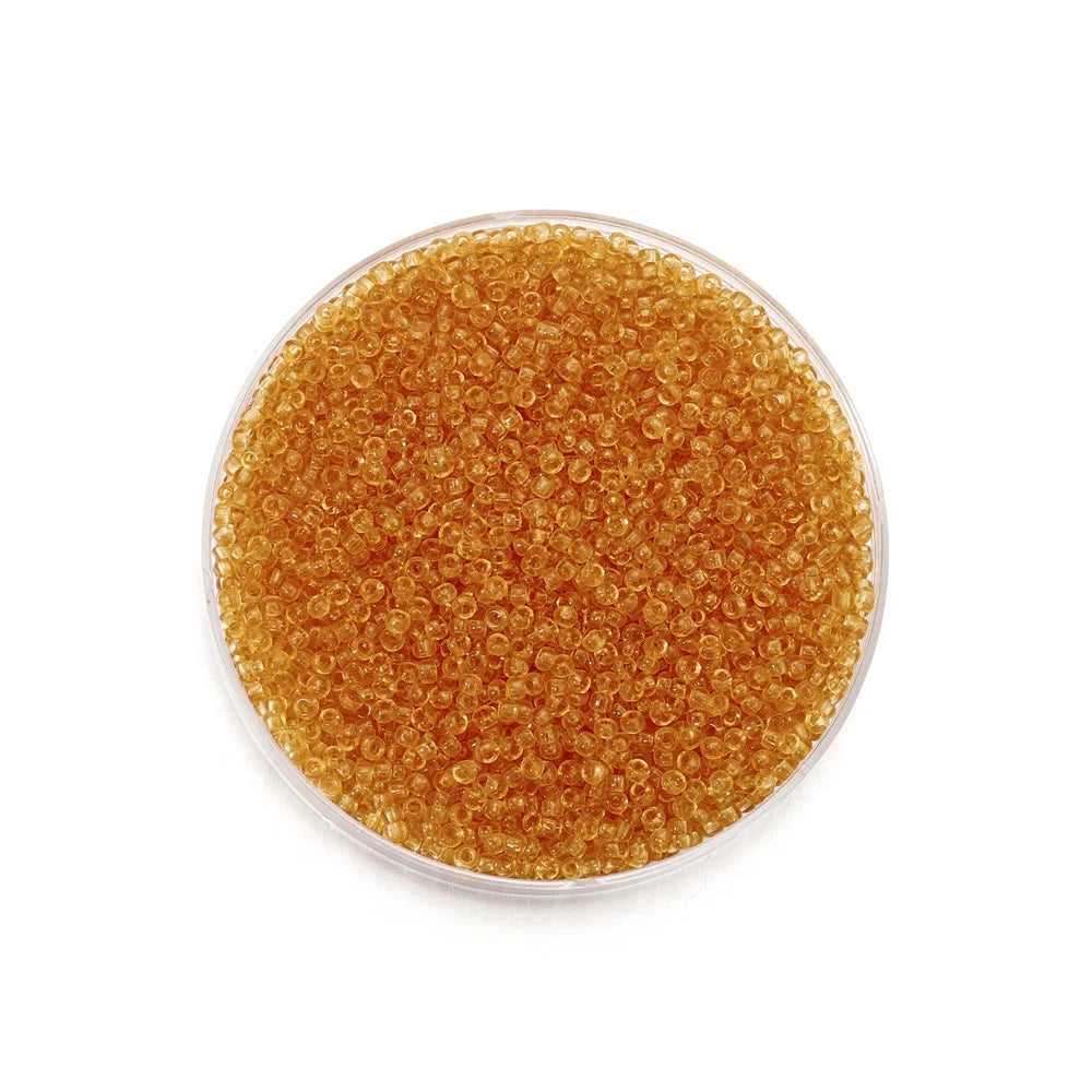 2mm Transparent Color Czech Glass Seed Beads 1000 to 1800 Pcs Round Loose Beads for DIY Jewelry Making Bracelet and Earring Accessories