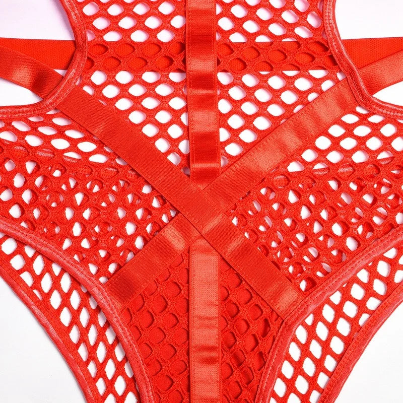 Y2K Punk Harajuku Sexy Dark Bodysuit Hollow Out See Through Jumpsuit Streetwear Nightclub Academia Emo Alt Romper