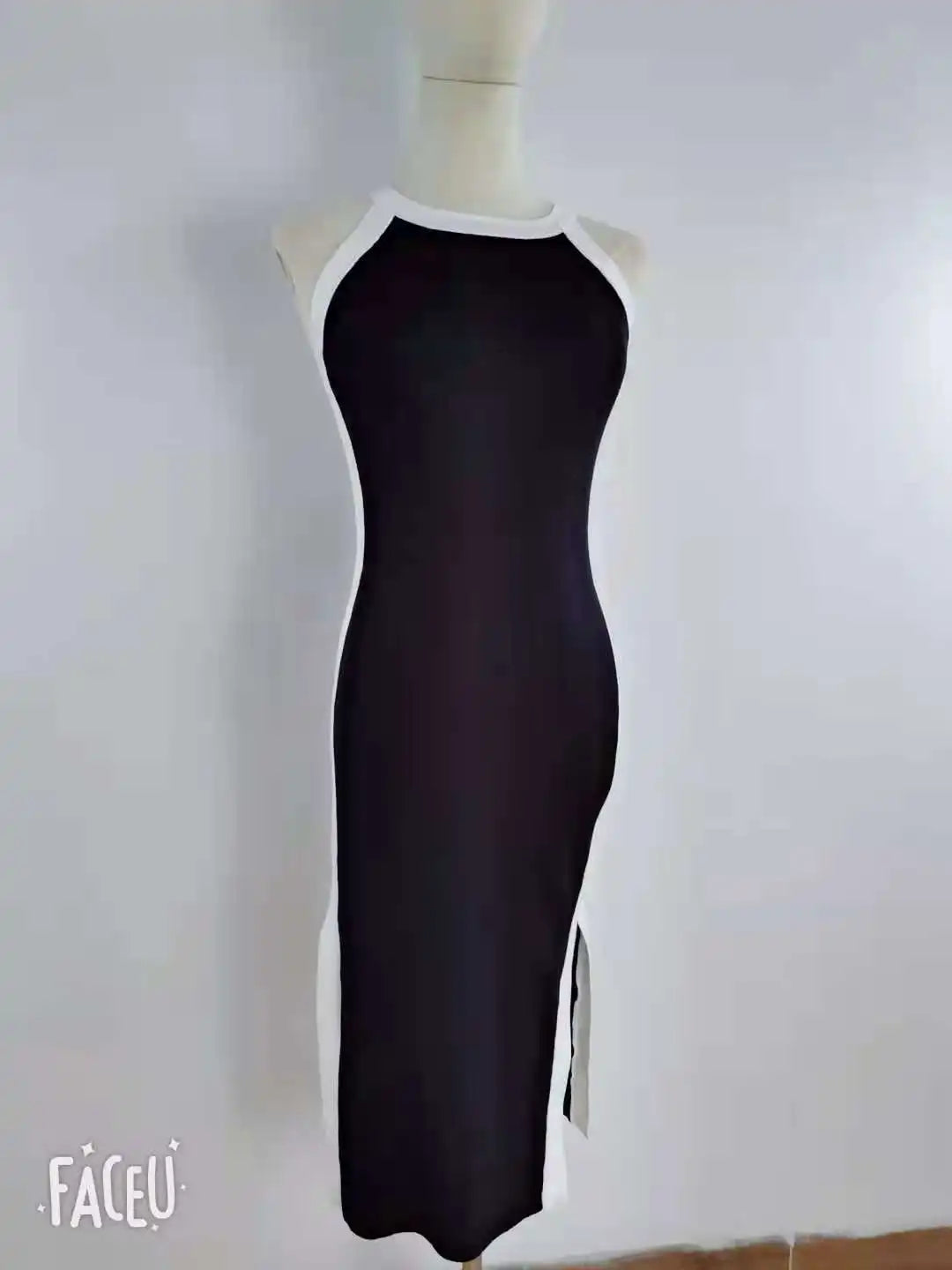 Womens Summer Bodycon Maxi Dress Sleeveless Bandage Knit