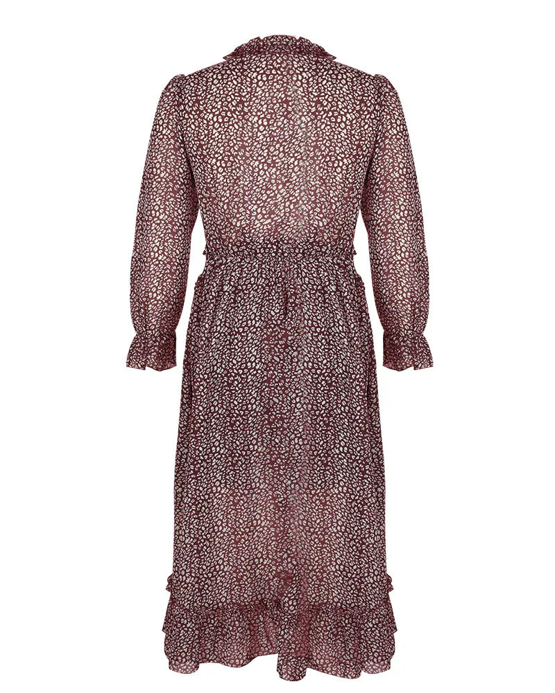 Floral Chiffon Maxi Dress With V Neck And Butterfly Sleeves