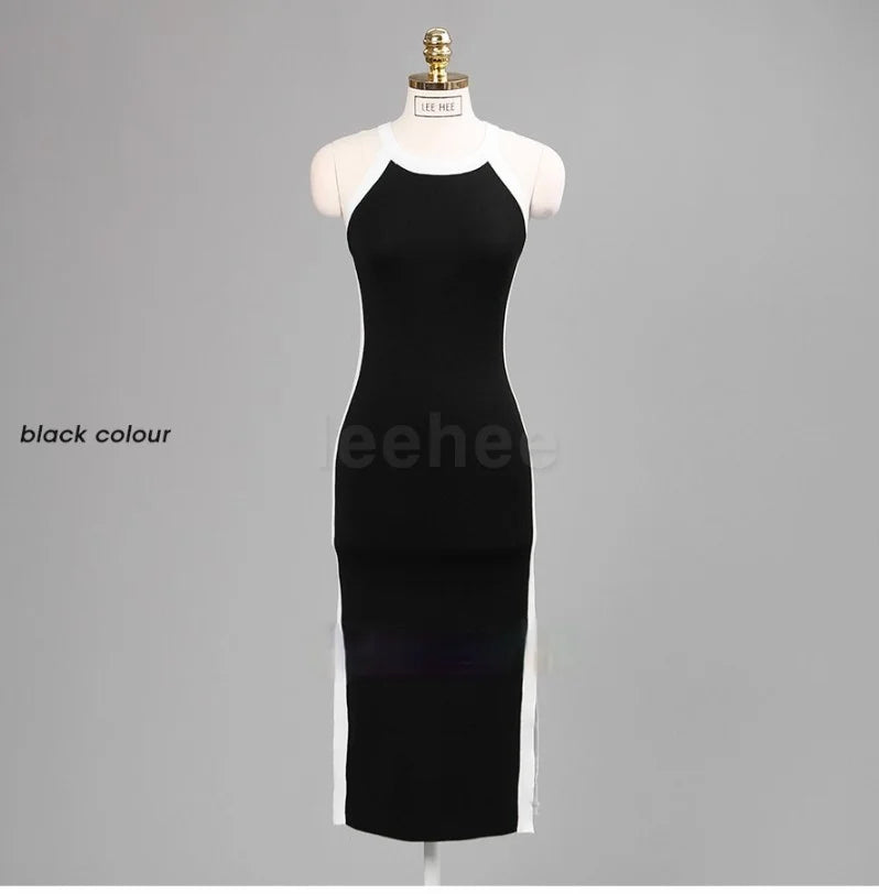 Womens Summer Bodycon Maxi Dress Sleeveless Bandage Knit