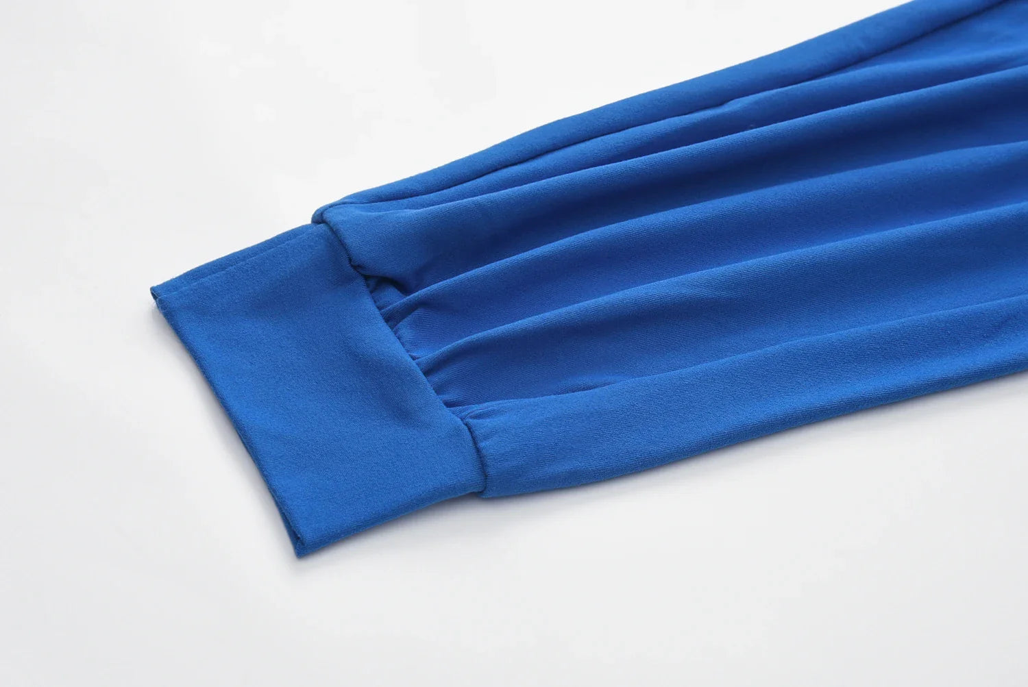 Off the Shoulder Sexy Stud Bead Solid Color Long Sleeve Sports Set