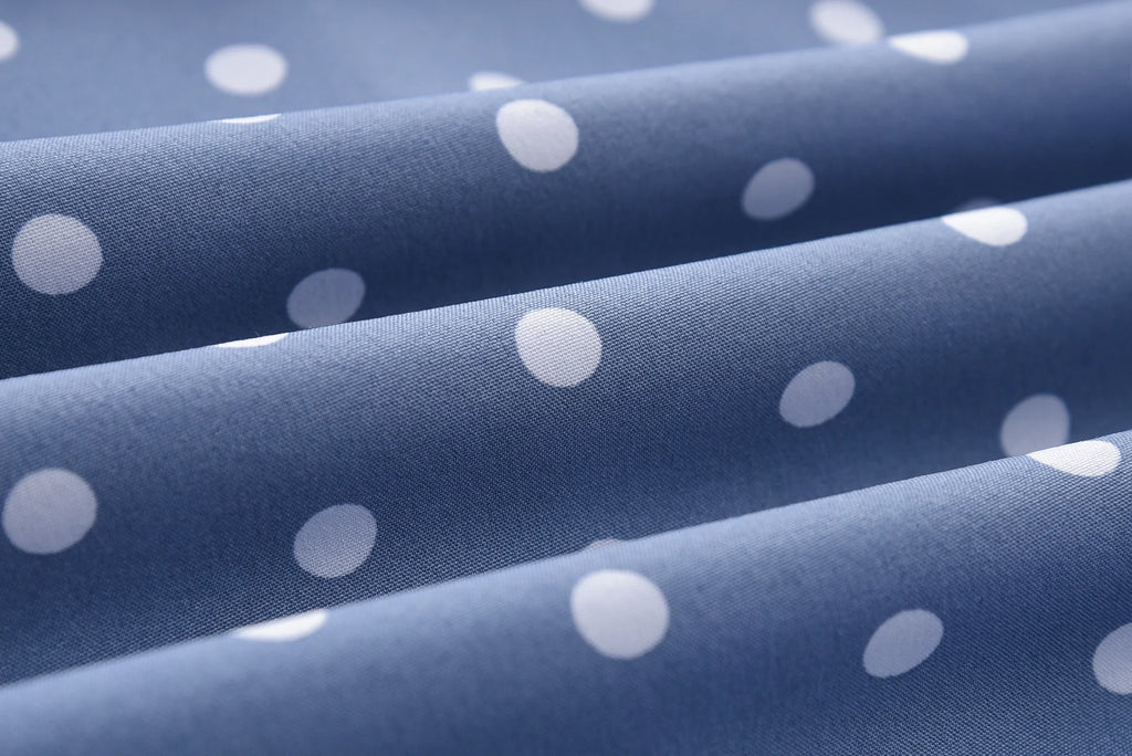 Polka Dot Dress Ruffled Sleeveless Women Round Neck