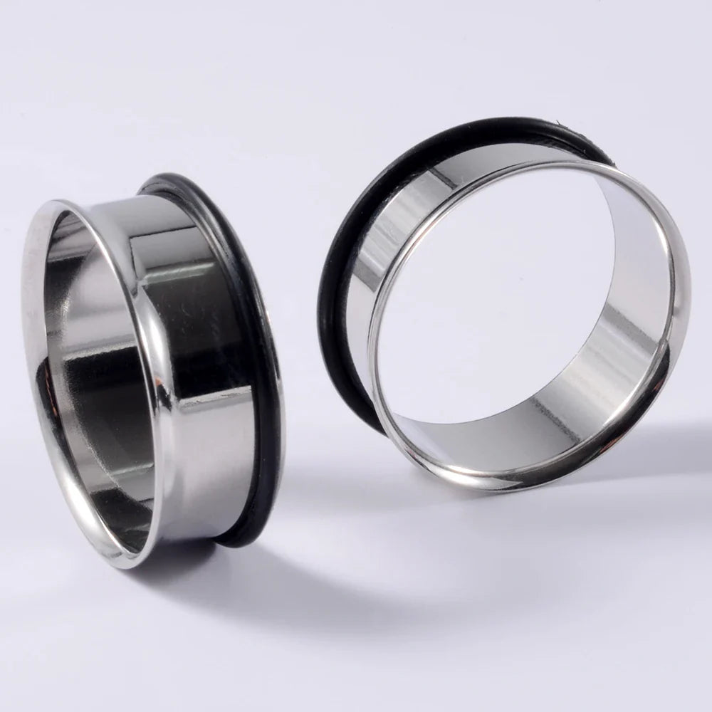 Black and White Acrylic Spiral Ear Stretcher Taper Piercing Expander Plugs 12mm to 24mm