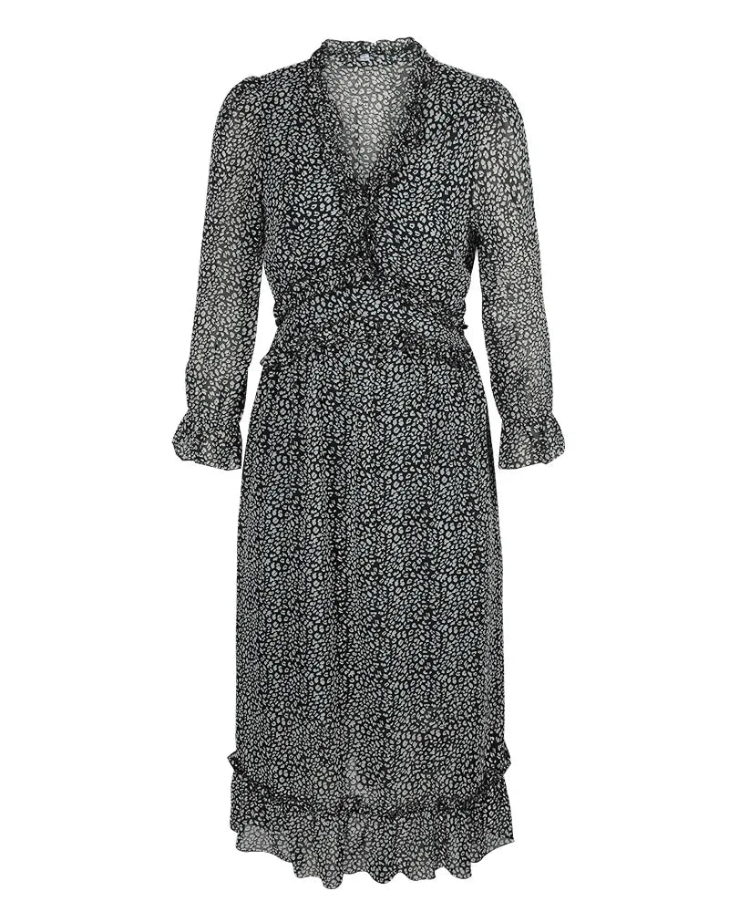 Floral Chiffon Maxi Dress With V Neck And Butterfly Sleeves