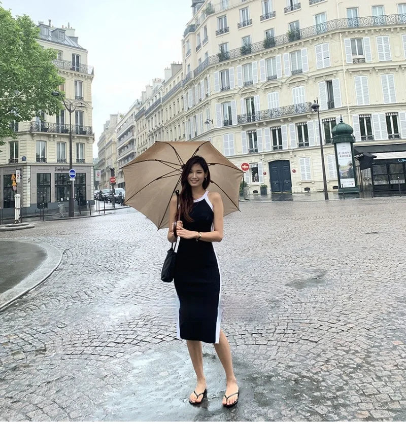 Womens Summer Bodycon Maxi Dress Sleeveless Bandage Knit