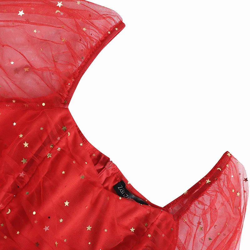 Elegant Lace Patchwork Knee Length Casual Dress For Women