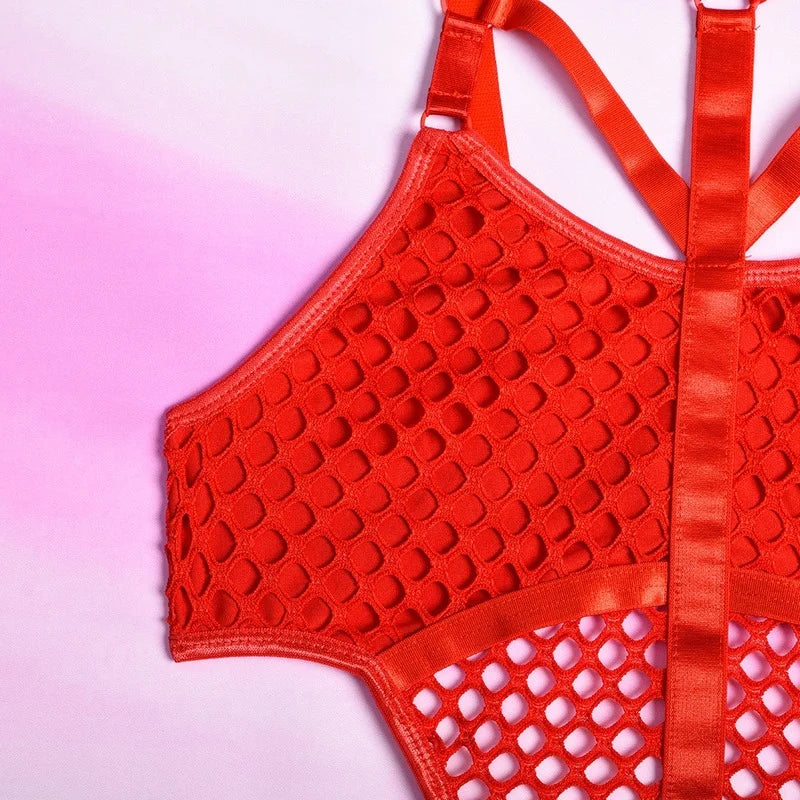 Y2K Punk Harajuku Sexy Dark Bodysuit Hollow Out See Through Jumpsuit Streetwear Nightclub Academia Emo Alt Romper