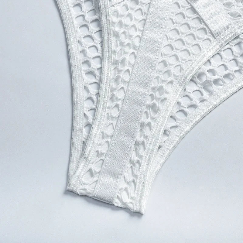 Y2K Punk Harajuku Sexy Dark Bodysuit Hollow Out See Through Jumpsuit Streetwear Nightclub Academia Emo Alt Romper