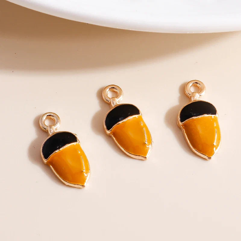 10pcs Mini Fruit Cherry Enamel Charms for DIY Jewelry Making Accessories