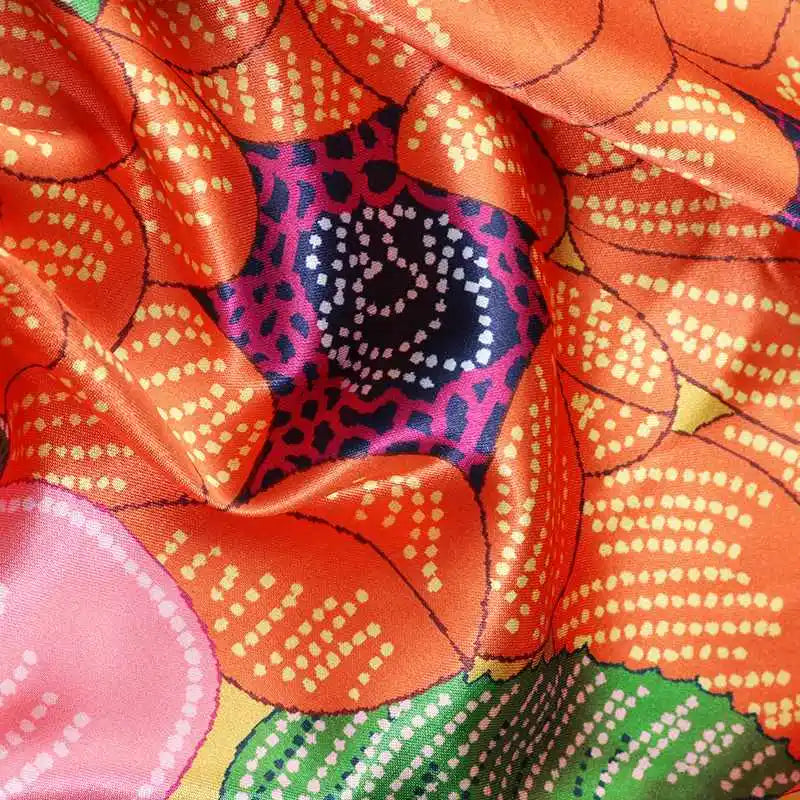 Floral Bohemian Maxi Dress Satin Silk Look Elegant Summer