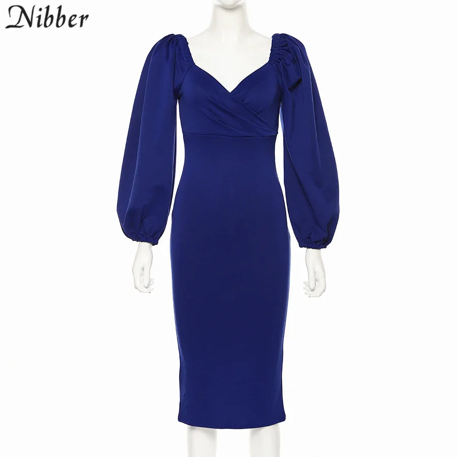 Sexy V Neck Off Shoulder Bodycon Dress For Women Clubwear