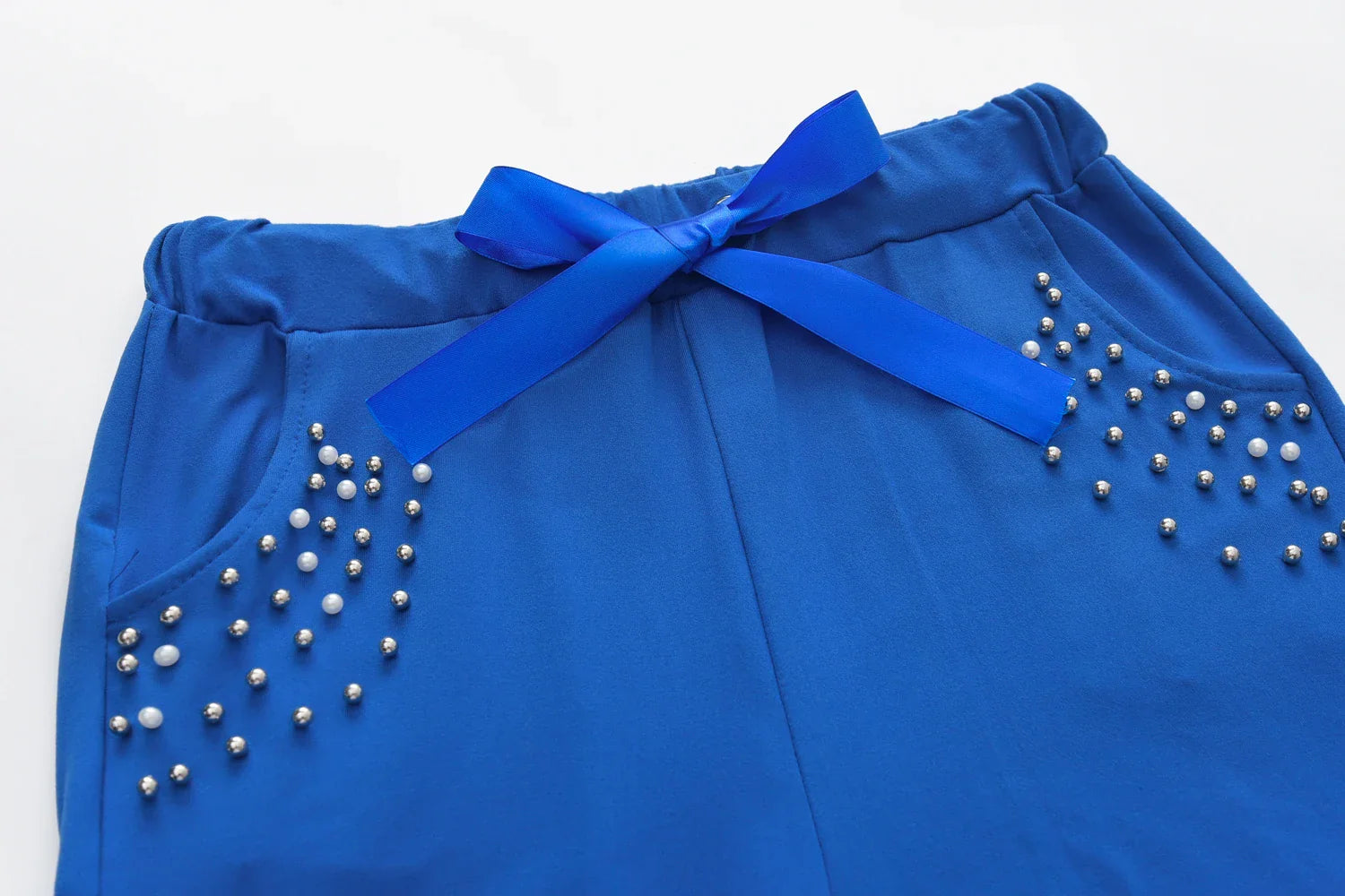 Off the Shoulder Sexy Stud Bead Solid Color Long Sleeve Sports Set