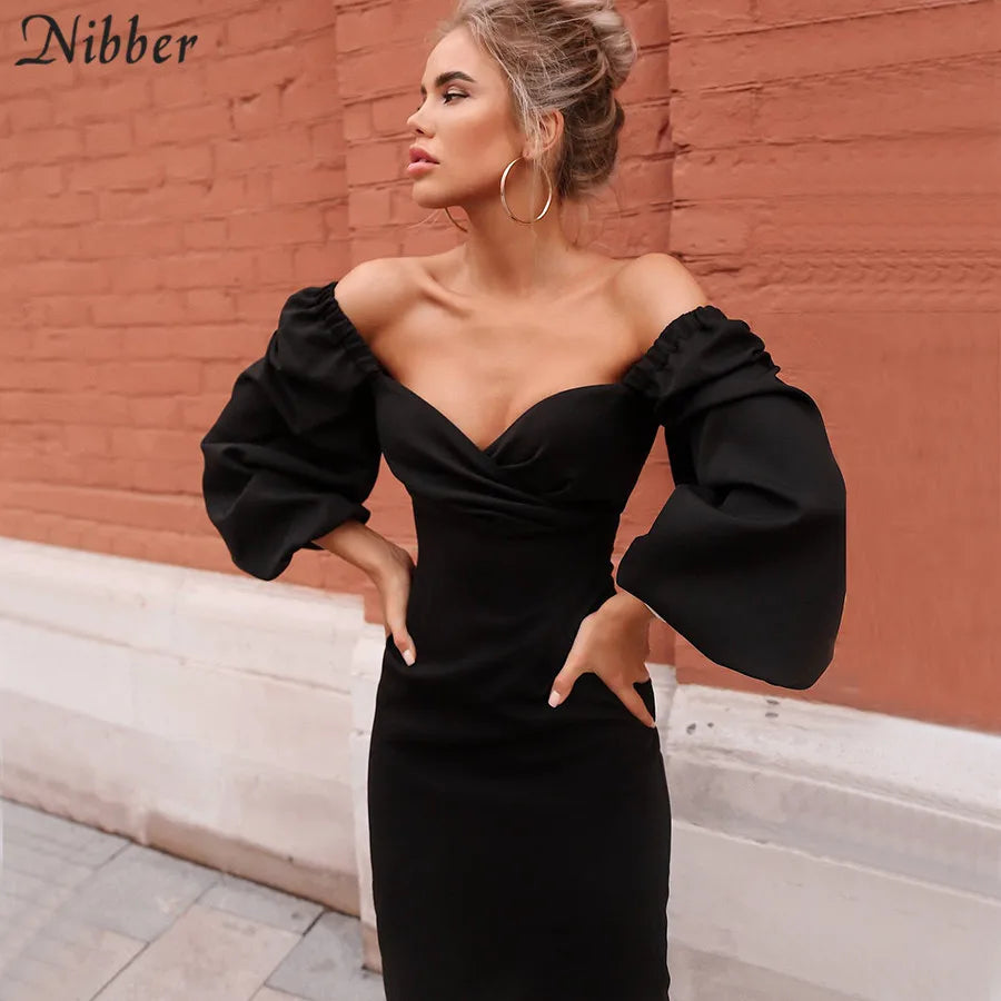 Sexy V Neck Off Shoulder Bodycon Dress For Women Clubwear
