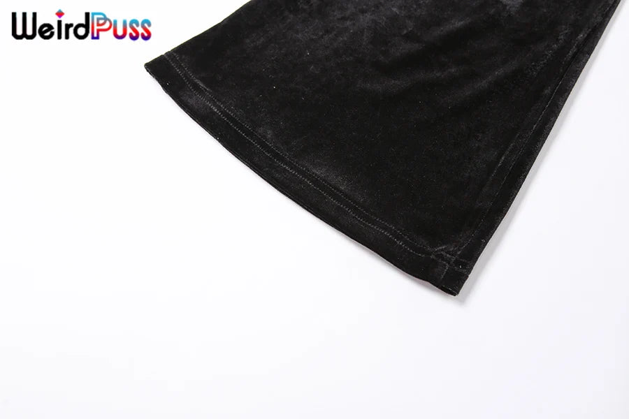 Weird Puss Velvet Zipper Hoodie Jumpsuit for Women Long Sleeve Skinny Stretchy Fitness Activewear Autumn Trend Hot Street Outfit