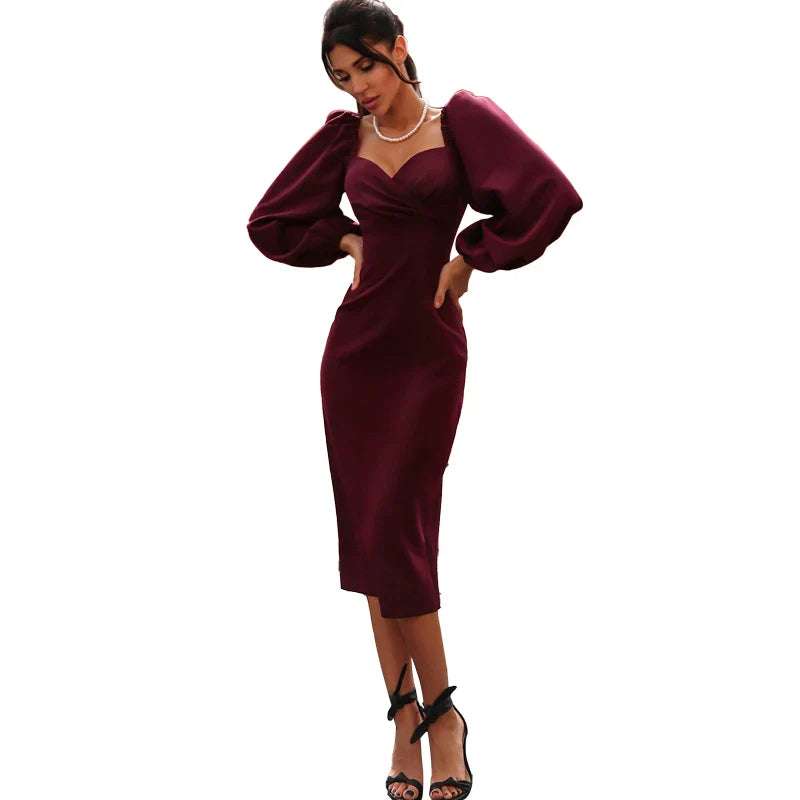 Sexy V Neck Off Shoulder Bodycon Dress For Women Clubwear