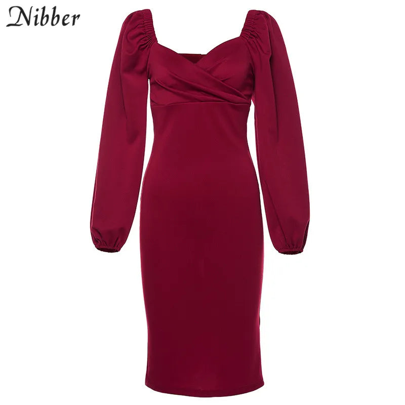 Sexy V Neck Off Shoulder Bodycon Dress For Women Clubwear