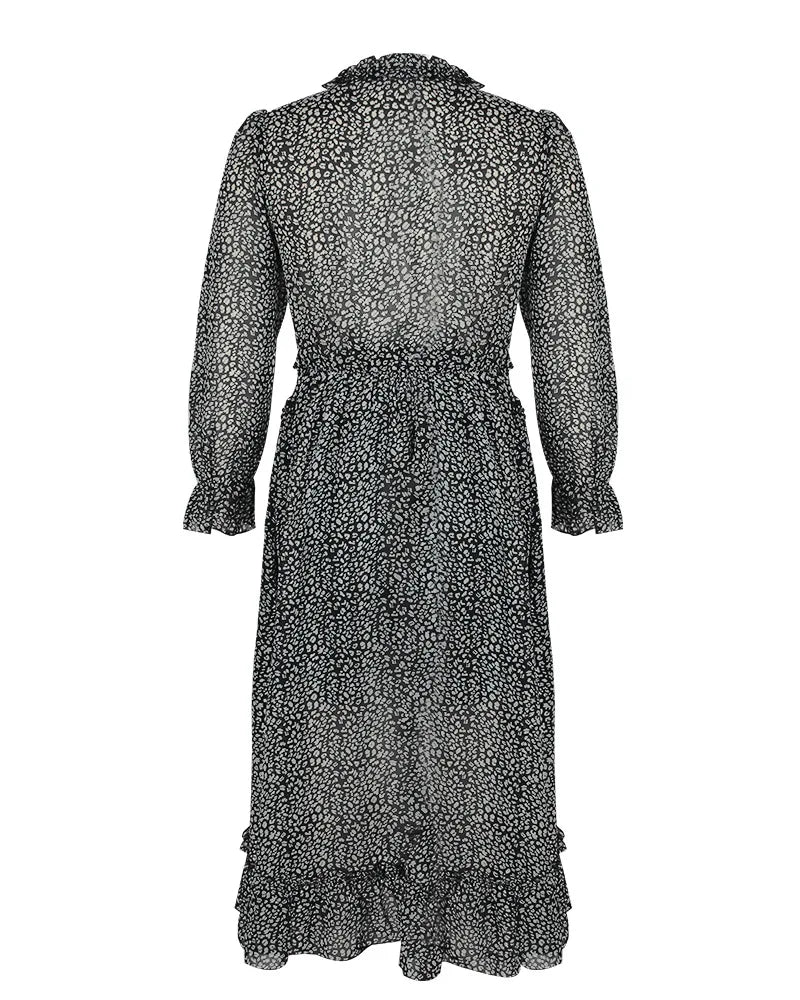 Floral Chiffon Maxi Dress With V Neck And Butterfly Sleeves