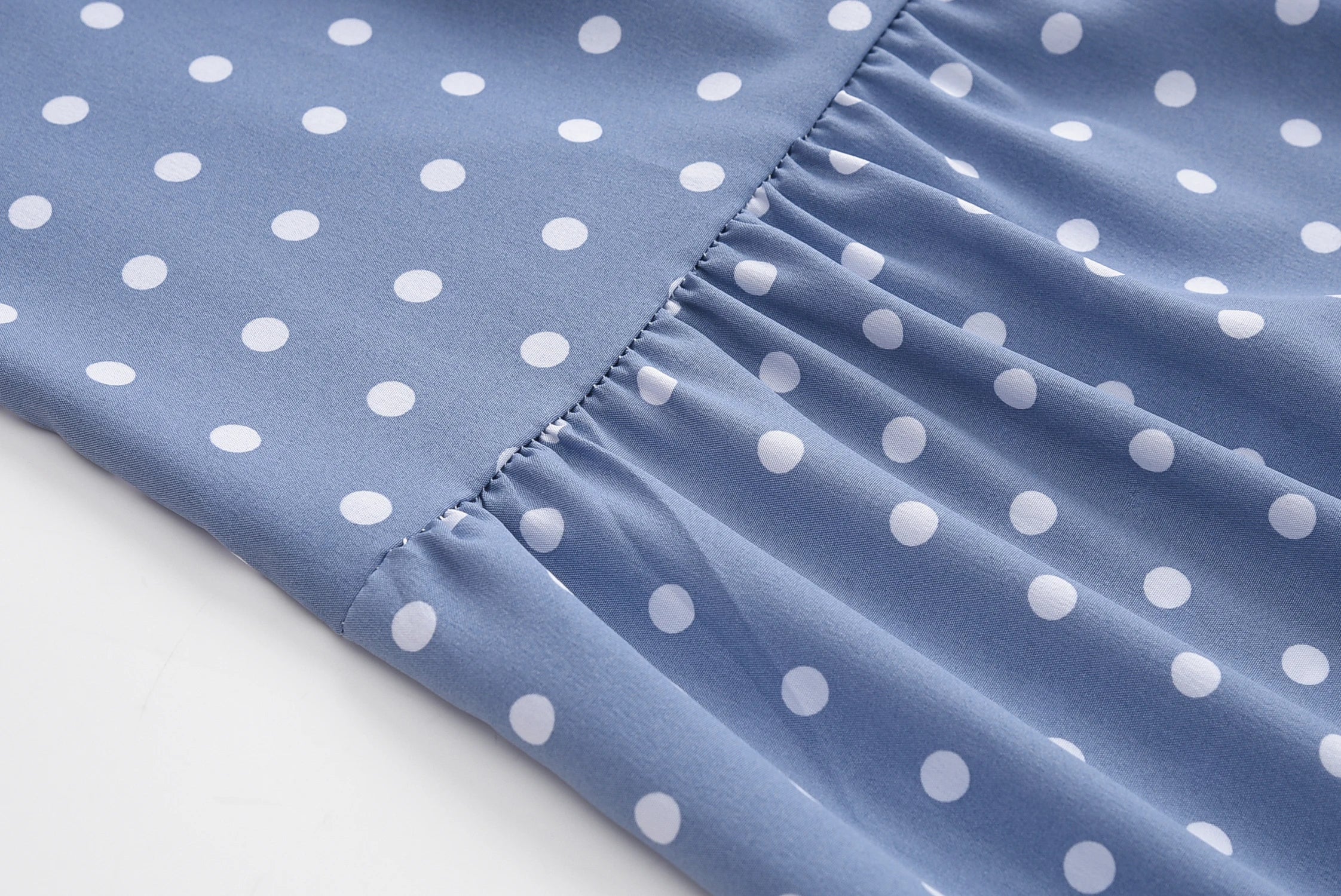 Polka Dot Dress Ruffled Sleeveless Women Round Neck