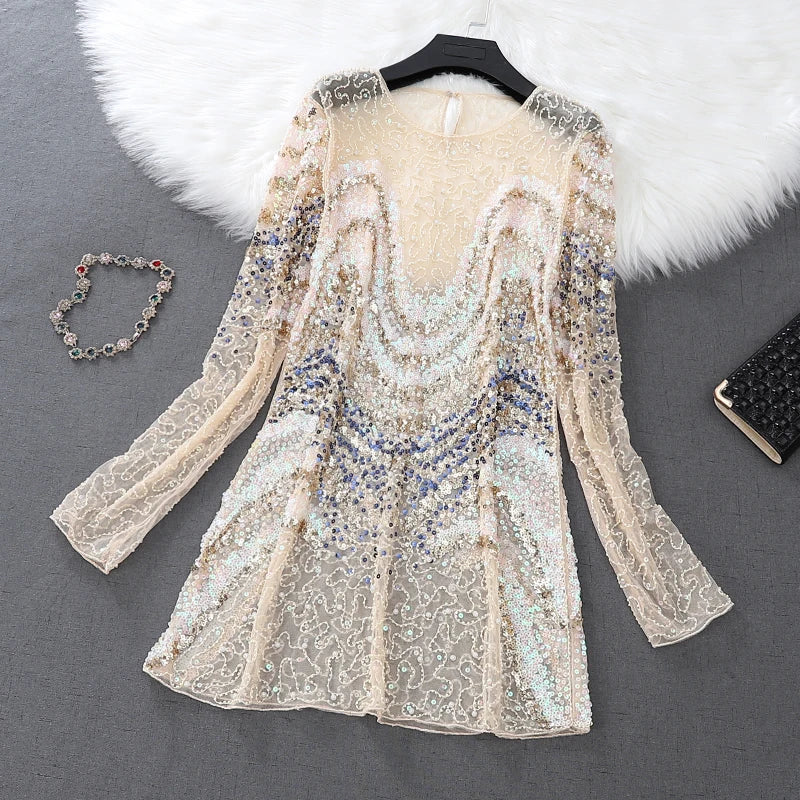 Sequin Top For Women Long Sleeve Silver Gold Shirt Party