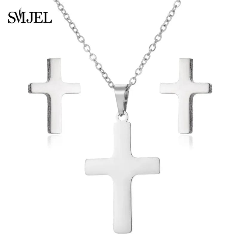 Gold Color Cat Jewelry Set for Men with Hollow Cat Necklace and Paw Earrings