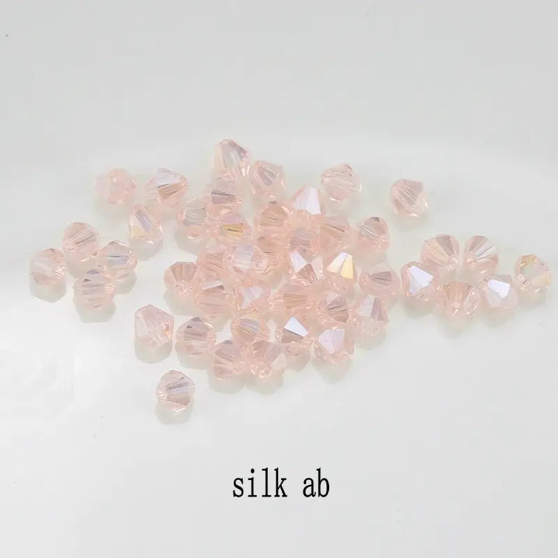 4mm Shiny Crystal Bicone Beads Loose Spacer Beads for DIY Jewelry Making 200pcs