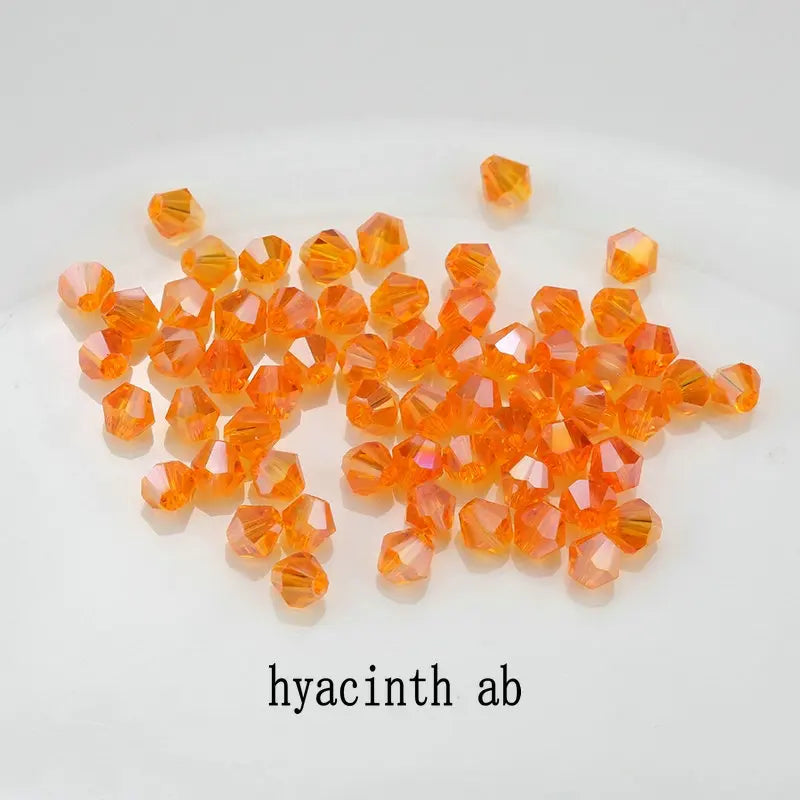 4mm Shiny Crystal Bicone Beads Loose Spacer Beads for DIY Jewelry Making 200pcs