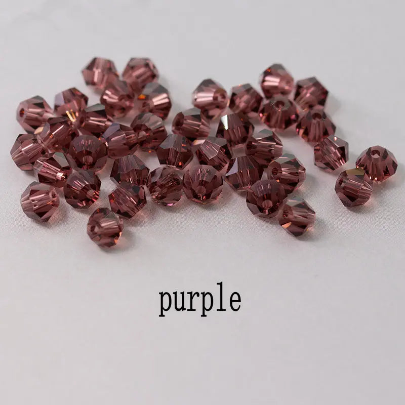 4mm Shiny Crystal Bicone Beads Loose Spacer Beads for DIY Jewelry Making 200pcs