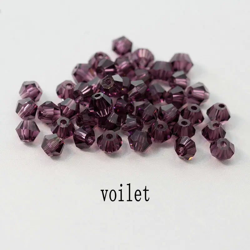 4mm Shiny Crystal Bicone Beads Loose Spacer Beads for DIY Jewelry Making 200pcs