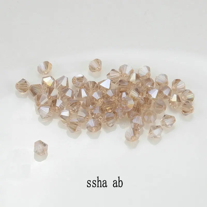 4mm Shiny Crystal Bicone Beads Loose Spacer Beads for DIY Jewelry Making 200pcs