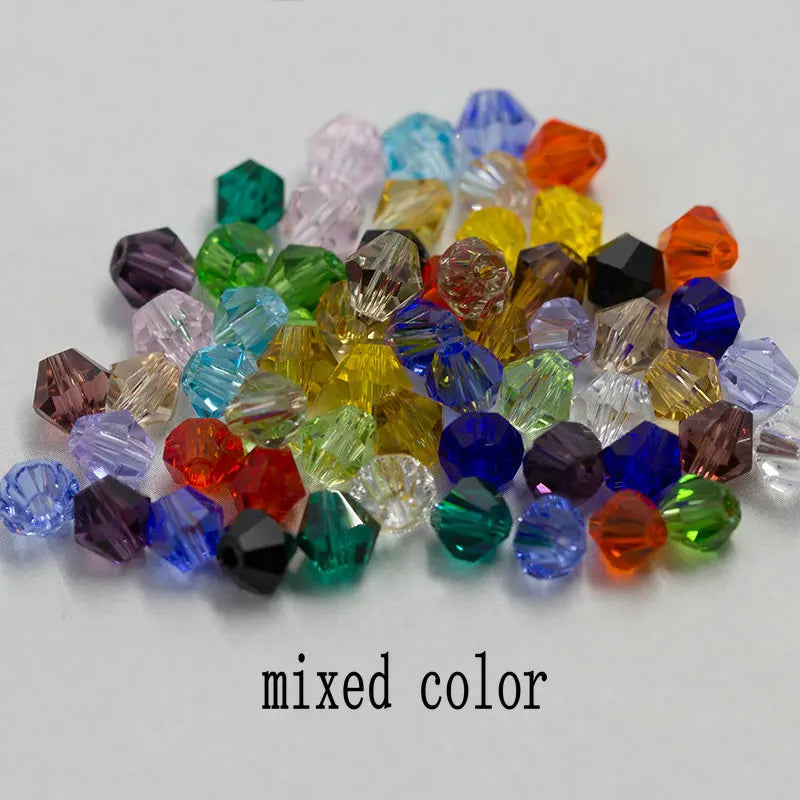 4mm Shiny Crystal Bicone Beads Loose Spacer Beads for DIY Jewelry Making 200pcs