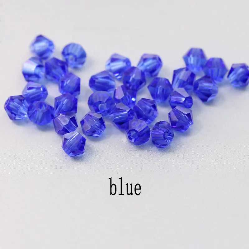 4mm Shiny Crystal Bicone Beads Loose Spacer Beads for DIY Jewelry Making 200pcs