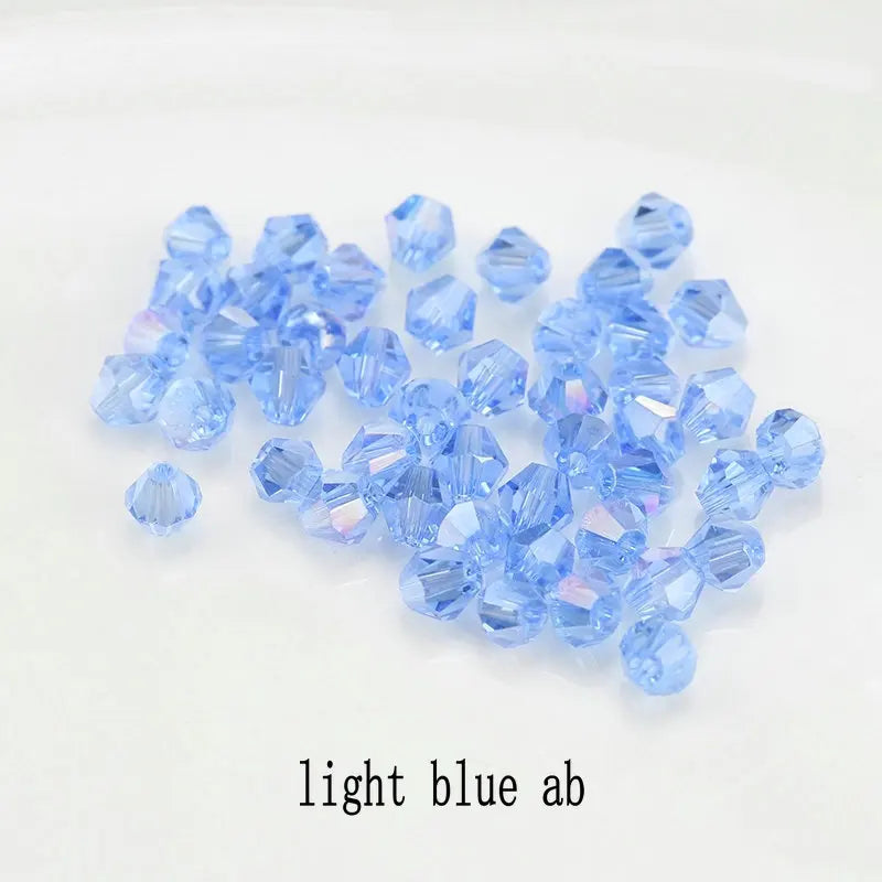 4mm Shiny Crystal Bicone Beads Loose Spacer Beads for DIY Jewelry Making 200pcs