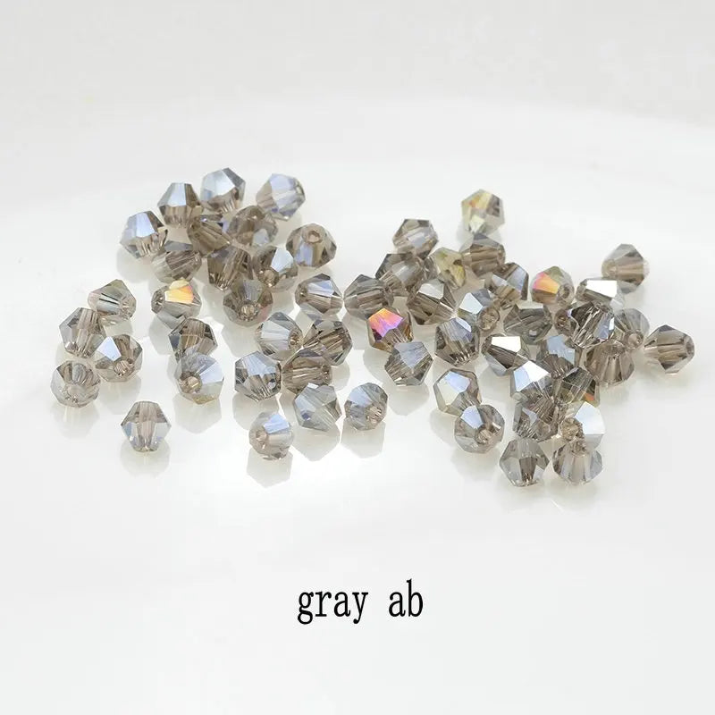 4mm Shiny Crystal Bicone Beads Loose Spacer Beads for DIY Jewelry Making 200pcs