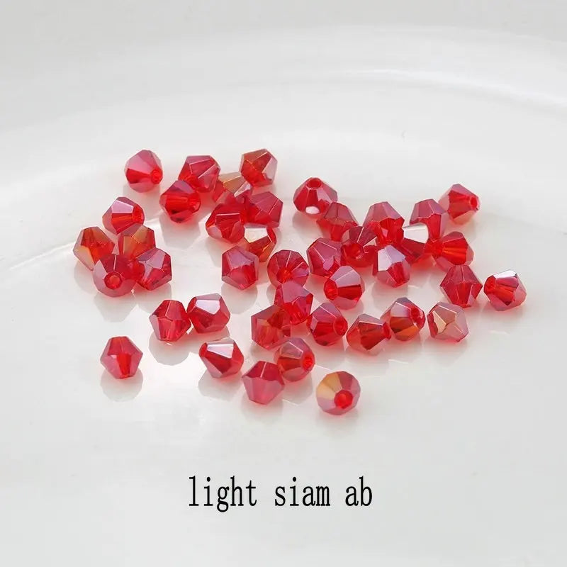 4mm Shiny Crystal Bicone Beads Loose Spacer Beads for DIY Jewelry Making 200pcs