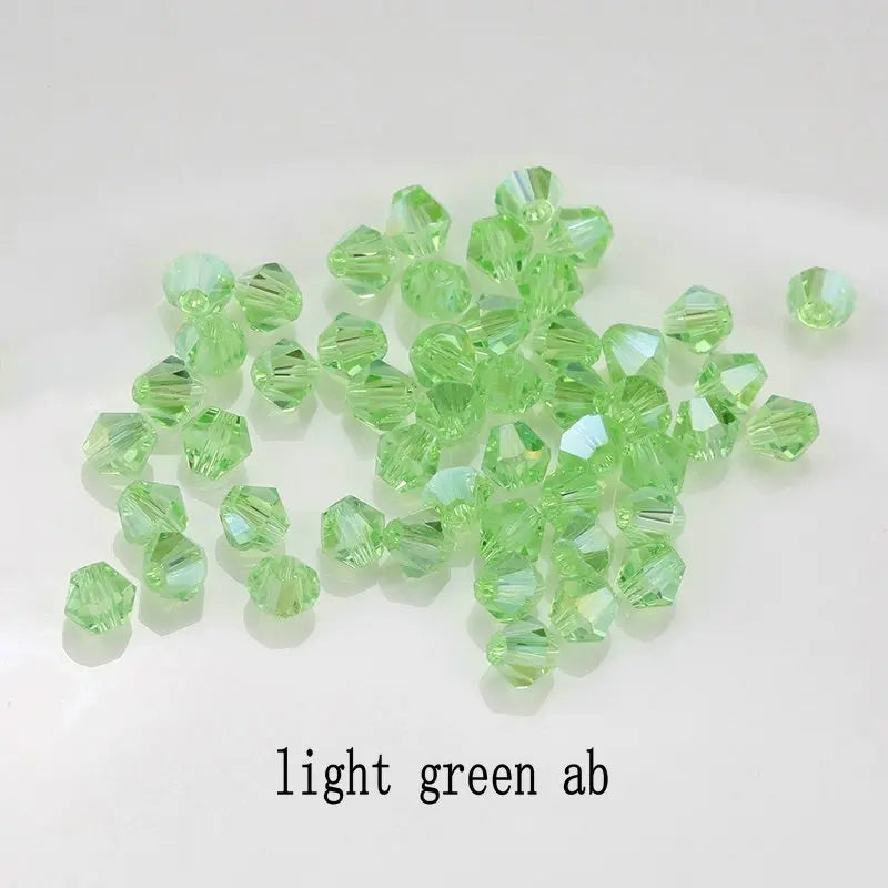 4mm Shiny Crystal Bicone Beads Loose Spacer Beads for DIY Jewelry Making 200pcs