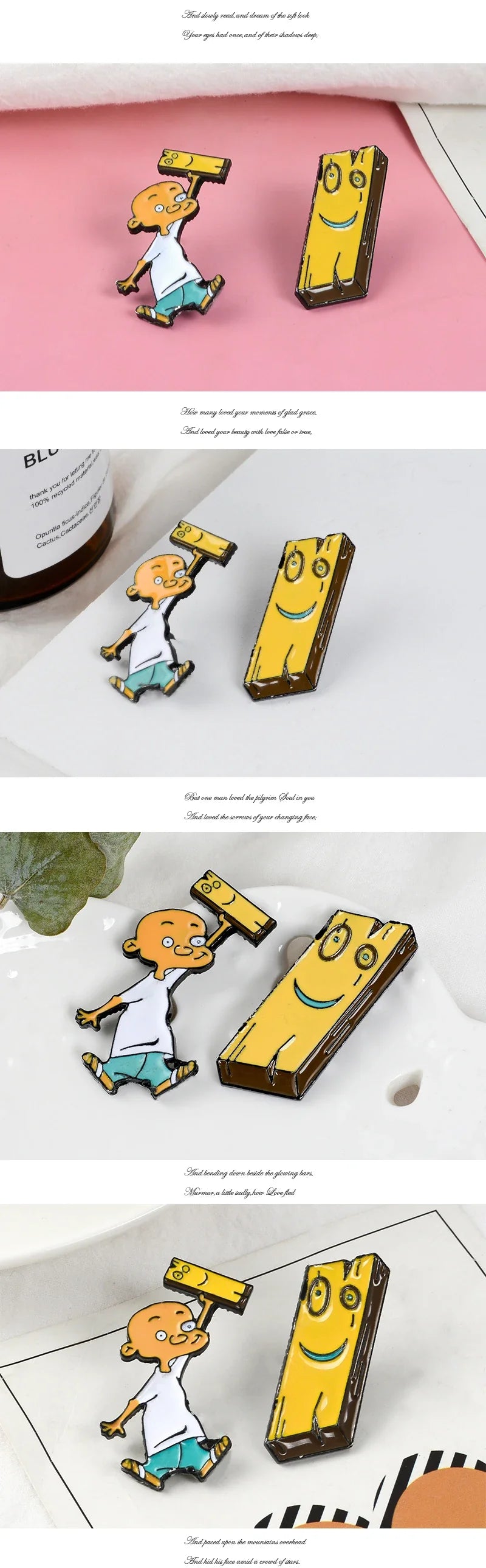 Anime Enamel Pin Jonny and Plank Badge Brooch Cute Cartoon Jewelry Gift for Friends