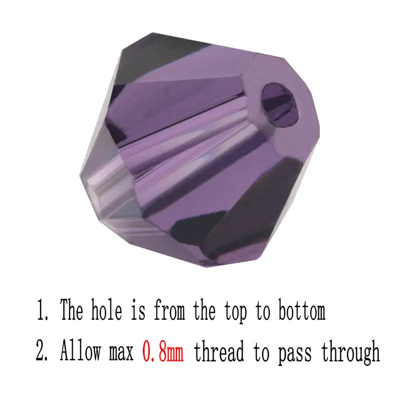 4mm Shiny Crystal Bicone Beads Loose Spacer Beads for DIY Jewelry Making 200pcs